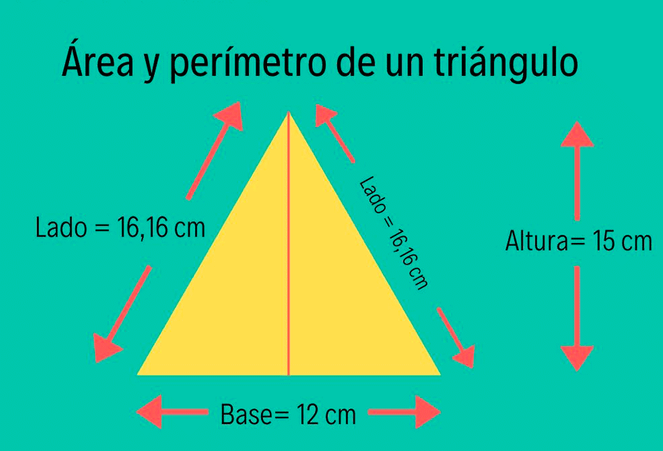 Como calcular el área de un triángulo