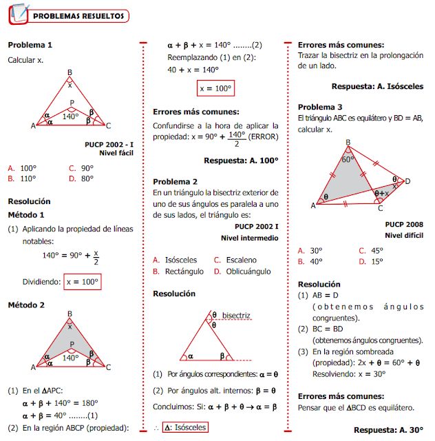 Ejemplos de Problemas de Geometría