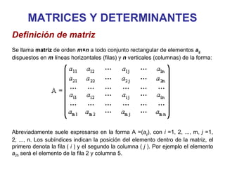 Matrices y Determinantes