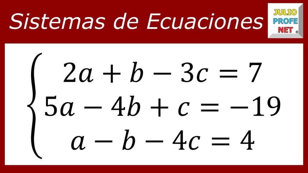 Sistema de Tres Ecuaciones