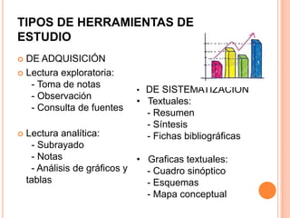 Herramientas de Estudio