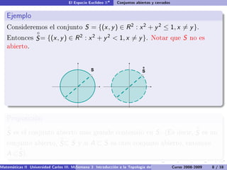 Topología de Espacios Euclidianos